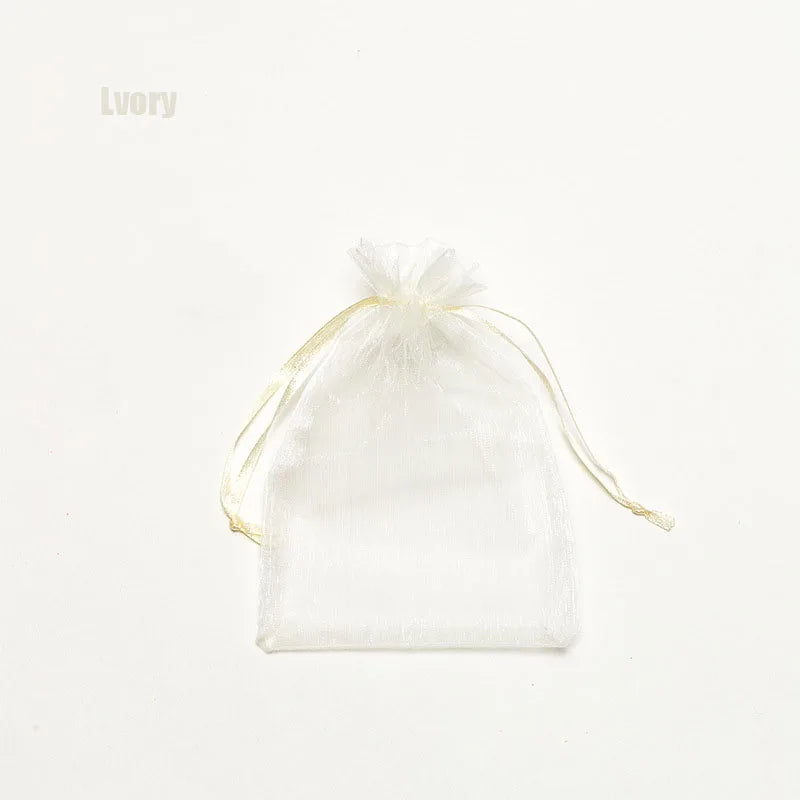 Drawable Organza Jewelry Packaging 7x9 9x12cm 10x15 13x18cm  22 Colors 100 Pieces