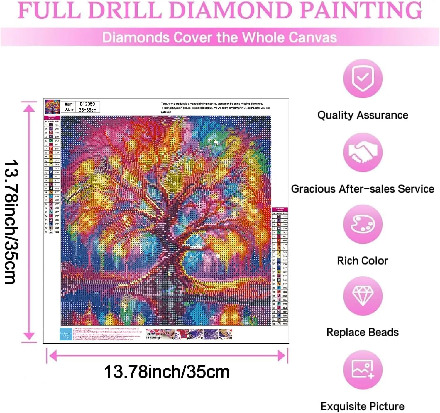 Tree of Life Diamond Painting Kit for Adults, Full Drill DIY Art with Round 5D Diamonds, Home Decor Craft 13.78x13.78 Inch