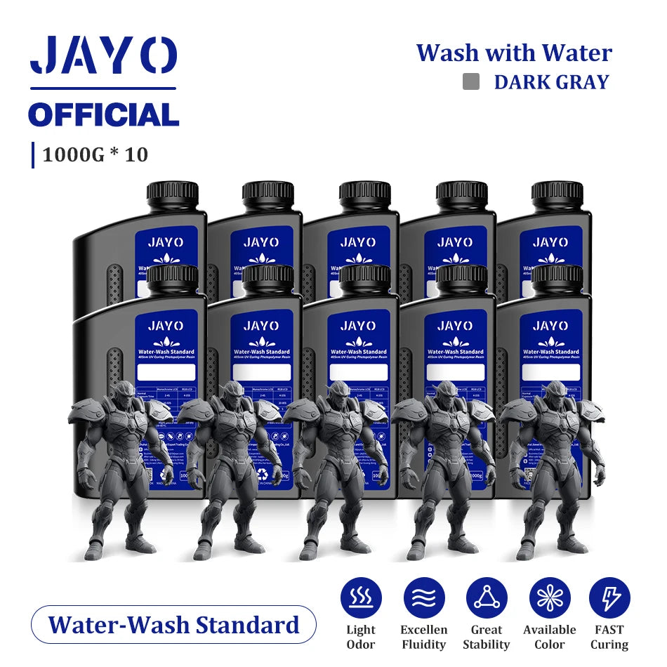 JAYO Water Wash  405nm UV Resin 10kg ABS Like 3D Printer Resin  Standard Rapid Photopolymer Resin for LCD/DLP/SLA