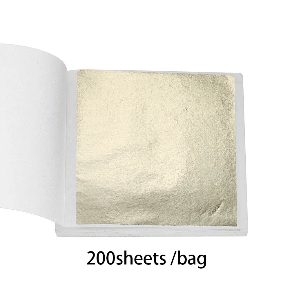 Imitation Gold Foil Paper Leaf Gilding  Use in Epoxy Resin Mold Jewelry Making 100-200sheets