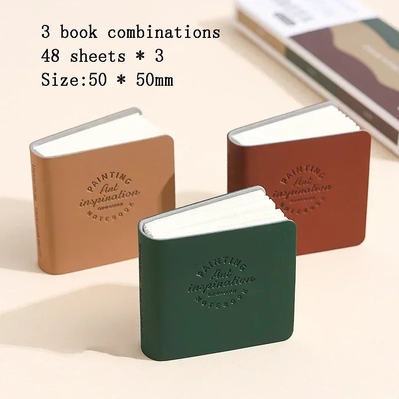 Square Watercolor Sketchbook Set 3 Pack Mini Drawing Book Thick Paper for Painting Sketching  Relaxation Art Supplies