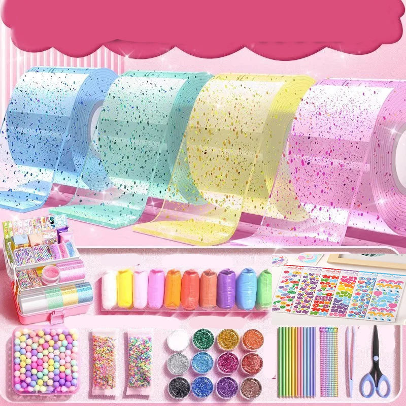 Nano Glue DIY Blow Bubble Nano Tape Nano Glue Double Sided Tape Nano Tape Sticky Ball Tape DIY Crafts Tape Toys Kids