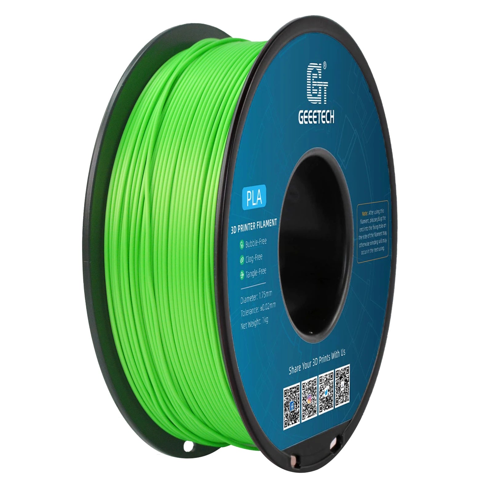 Geeetech 3d printer Filament PLA PETG Plastic 1kg 1.75mm,Tangle-Free,  wire materials, black, white, vacuum packaging
