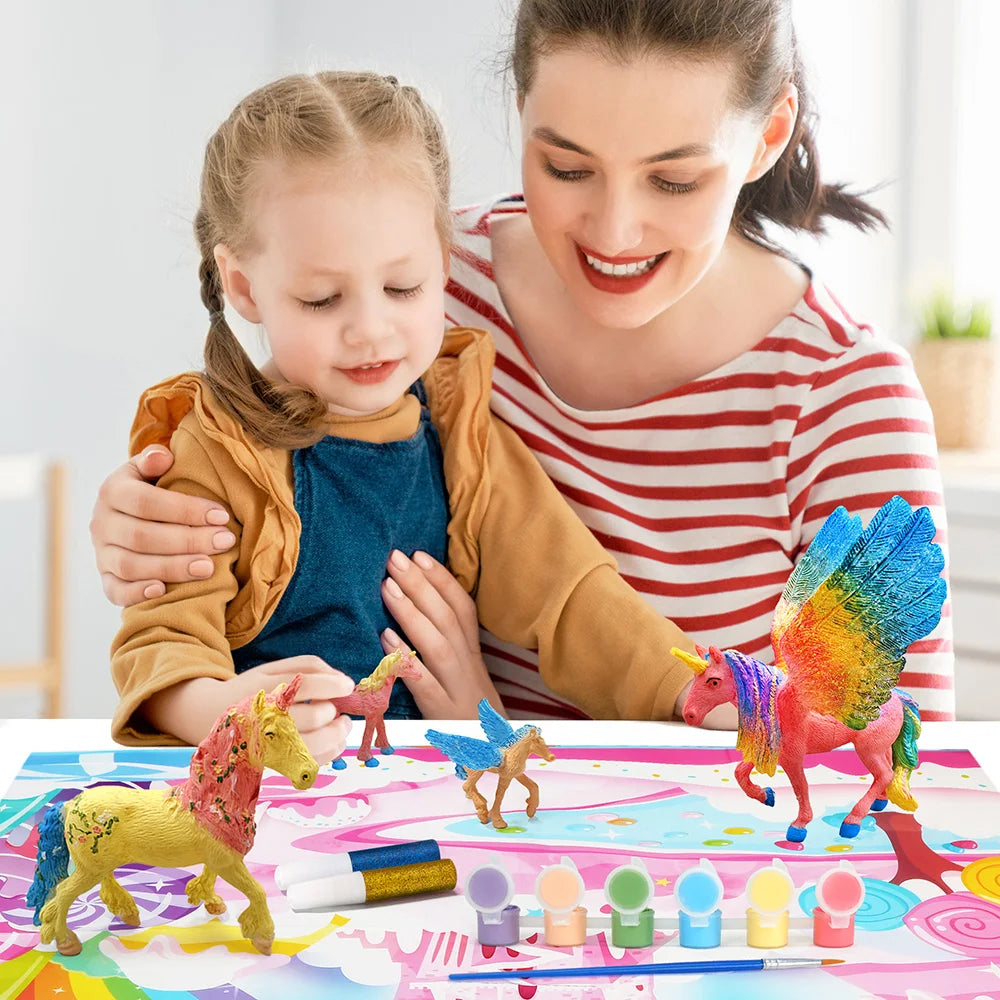 Kids Unicorn Painting Kit Toys, Glow in The Dark Unicorn Painting Gift for Kids, Arts & Crafts Supplies, Creative Painting Kit