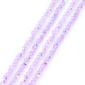 3mm Faceted Round Glass Bead Strands Color Crystal AB   Briolette, Rondelle,  Spacers for Jewelry Making