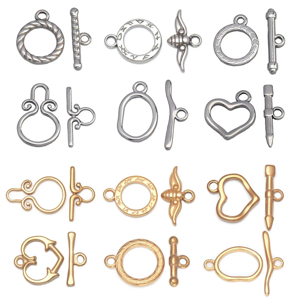 Stainless Steel Toggle Clasps 4 Sets