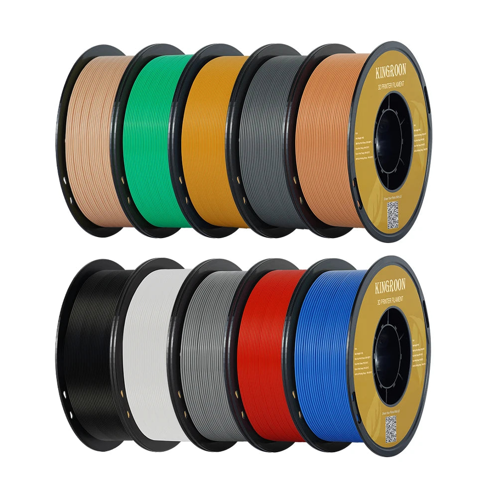 KINGROON PLA Filament 1.75mm 5/10KG PLA Plastic For 3D Printer, Standard 1kg/roll 3D Printing Filaments Mix Color