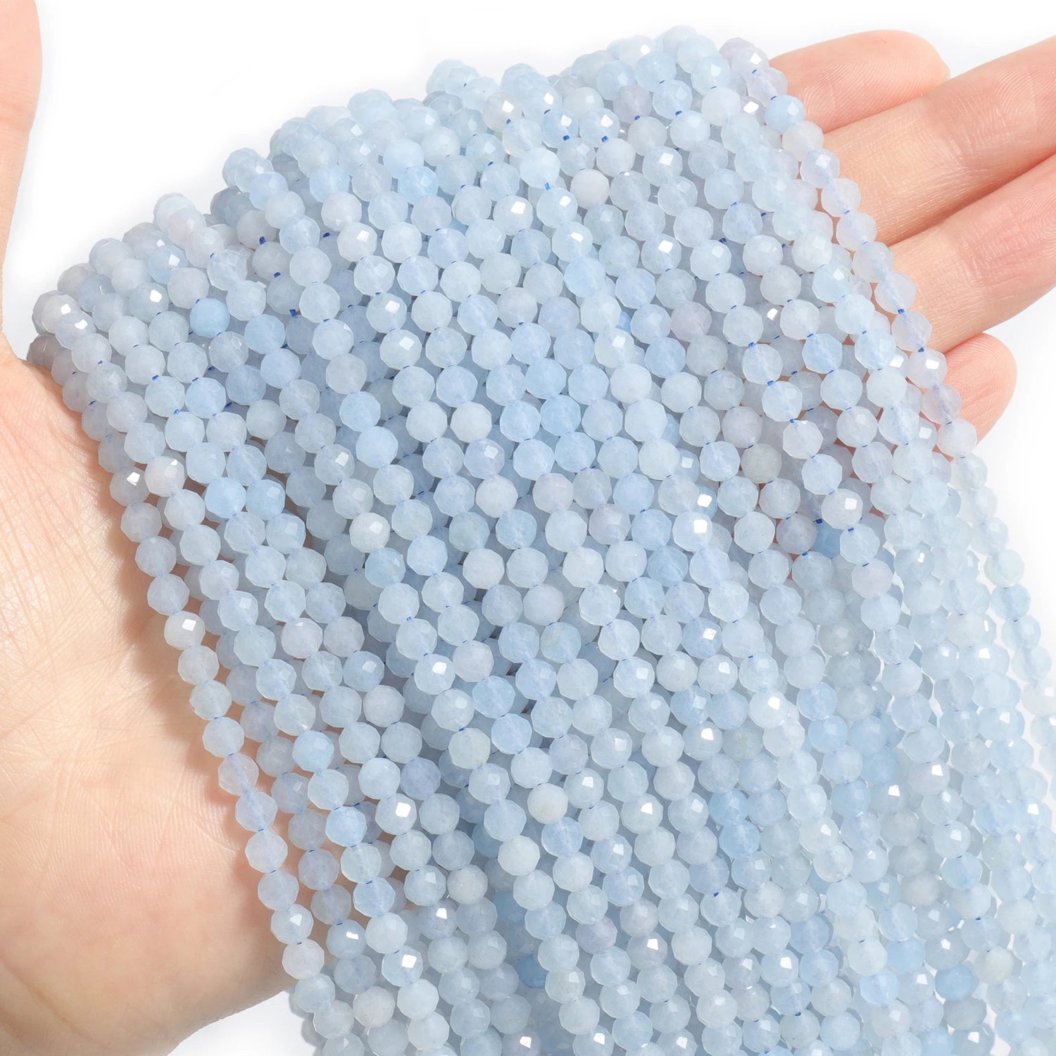 Faceted Natural Stone Beads  Amazonite Aquamarine Opal Labradorite & More For Jewelry Making 2 3 4mm