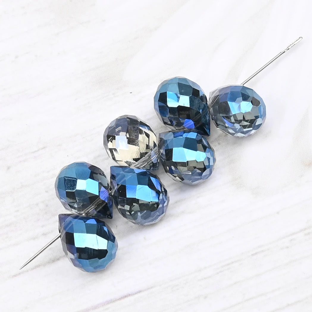 Beautiful Colors Czech Crystal Waterdrop Beads Faceted  for Jewelry Making 10x8mm 20 Pieces
