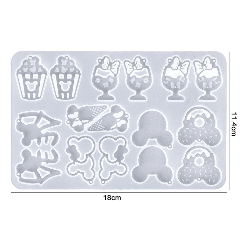 Resin Silicone Mold Jewelry Making UV Epoxy  Earring Pendants