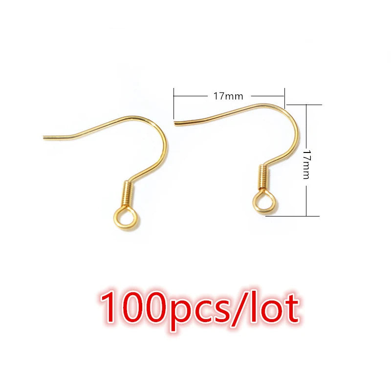 Stainless Steel Earrings Ear Wires  Jewelry Making Findings  30-100 Pieces