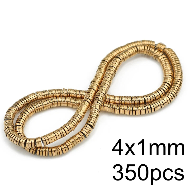 AAA+ Retention Color Natural Gold Plated Hematite  Loose Beads For Jewelry Making