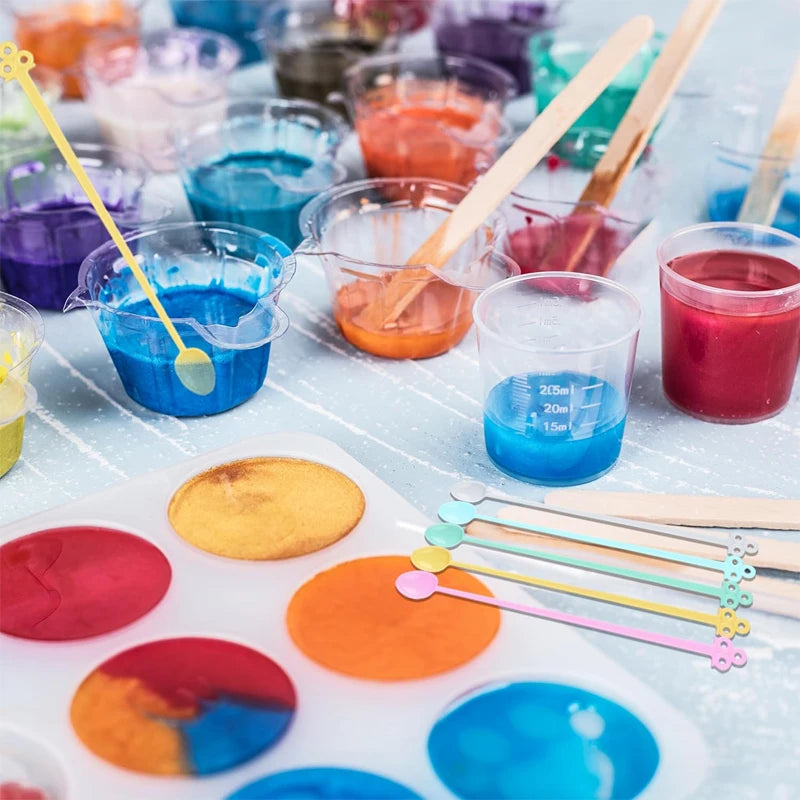 Epoxy Resin Kit Silicone Mold Tools, Mixing Cups, Droppers, Wood Sticks, Measuring Cups for Jewelry Making