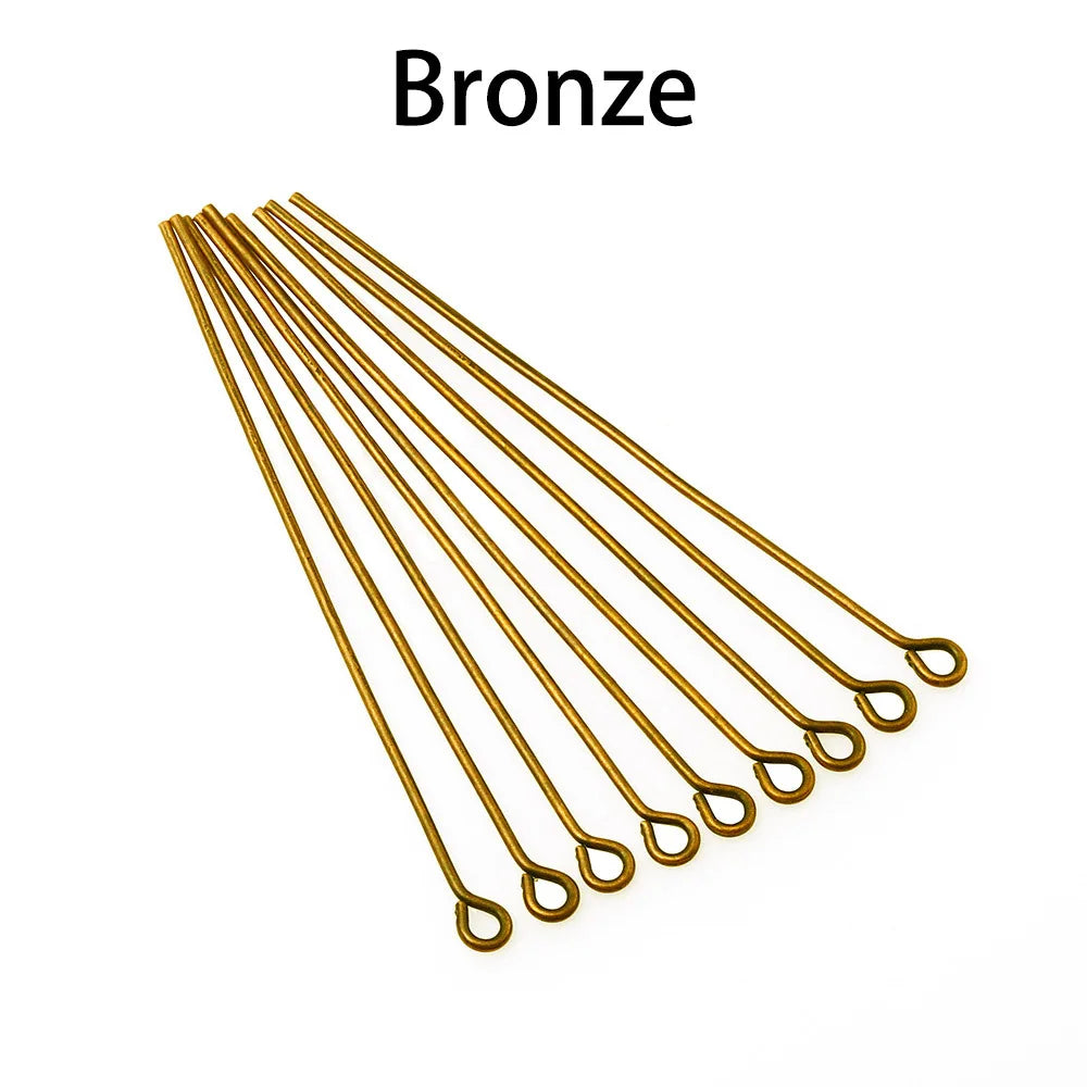 Eye & Head Pin Gold Plated Ball Head Pins for Jewelry  Making 100-200 Pieces