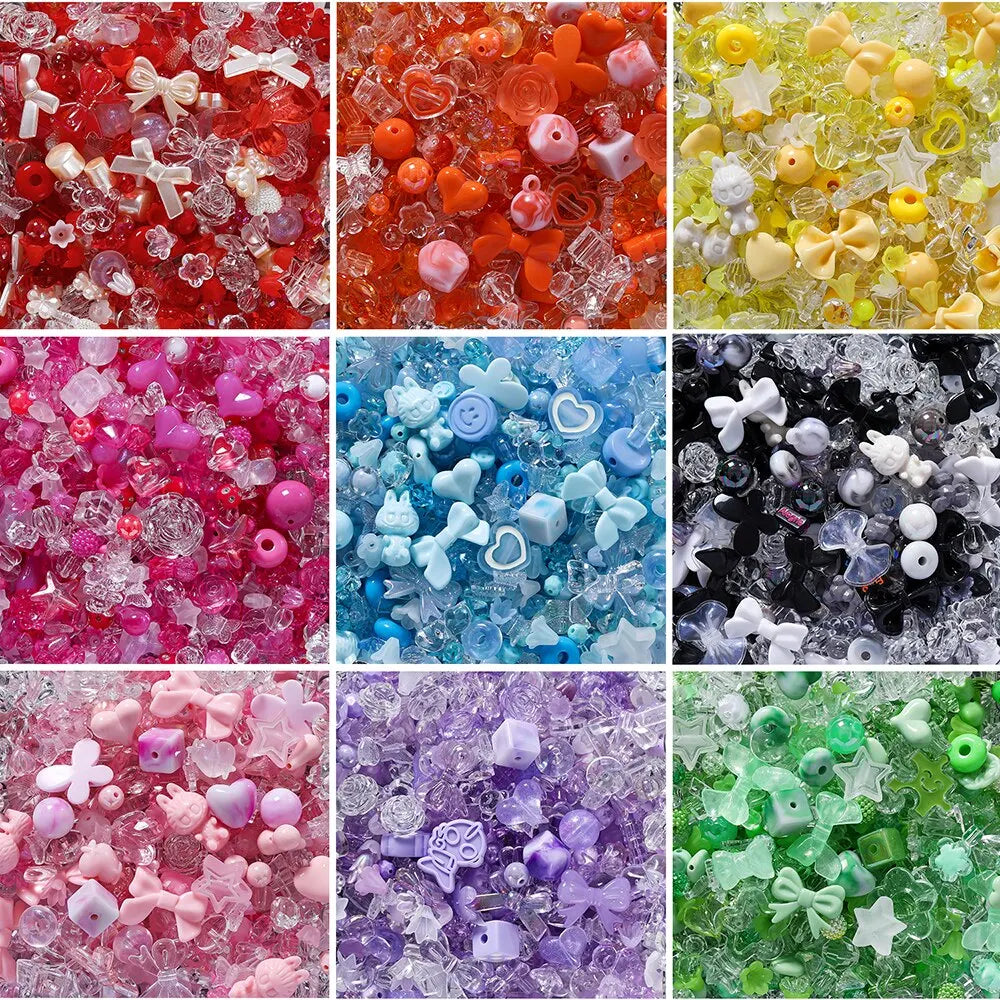 Multi Style & Color Combinations Acrylic Beads