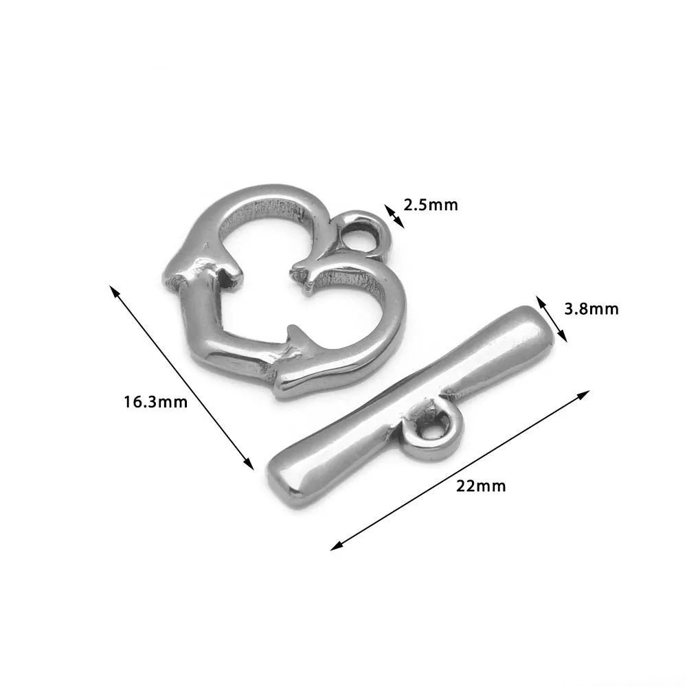 Stainless Steel Toggle Clasps 4 Sets