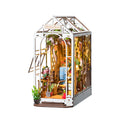 Book Nook Wooden Miniature Doll House for Bookshelf Insert Furniture