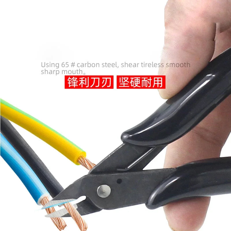 Electrical Wire Cable Cutters Cutting Side Snips Flush Pliers Nipper Anti-slip Rubber Mini Diagonal Pliers Hand Tools