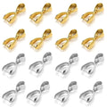 Stainless Steel Pendant Pinch  Bail  Necklace Pendants Jewelry Making 10/20pcs