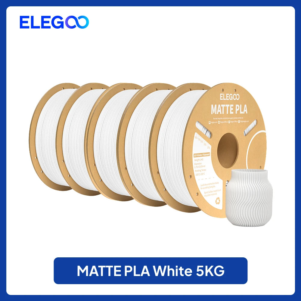 Matte Filament PLA 1KG for FDM 3D Printer PLA ELEGOO Dimensional Accuracy +/- 0.02mm