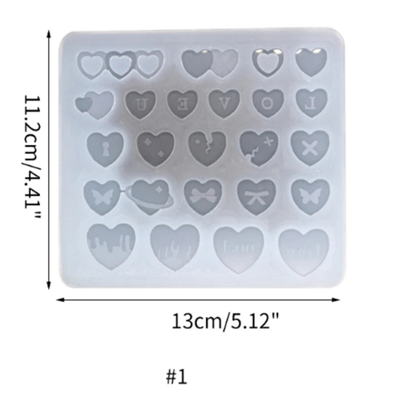 Assorted Hearts & Flower Molds Pendant Resin