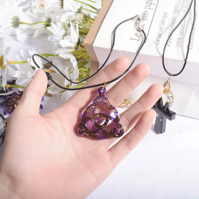 Array of Symbols of Silicone Epoxy Resin  Molds: Pendant, Keychain  for Necklaces Charms Jewelry Making
