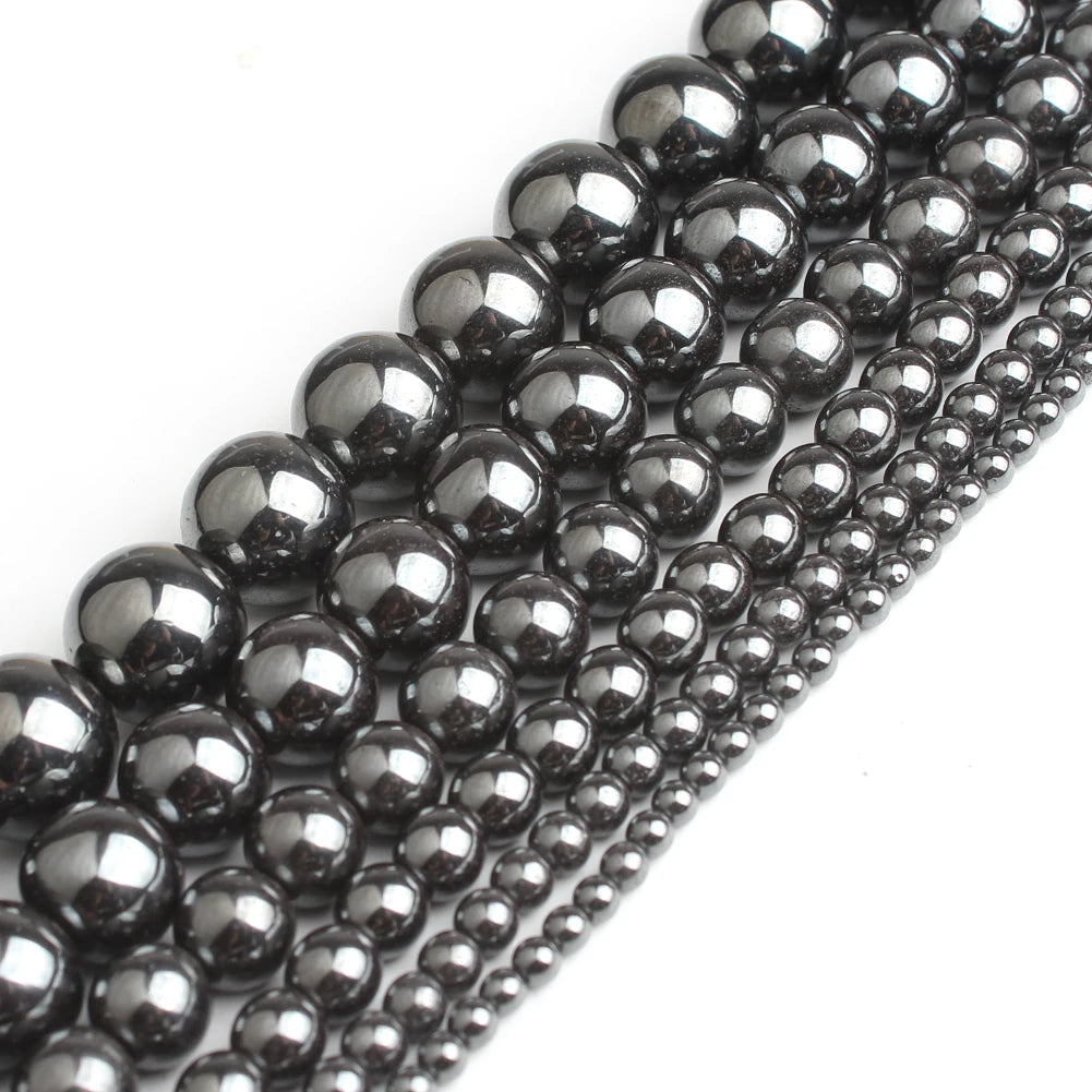 AAA  Hematite Stone Beads Round  For Jewelry Making  Bracelets, Necklaces,   2/3/4/6/8/10/12MM 15"Strand
