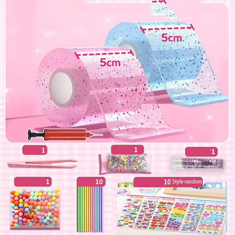 Nano Glue DIY Blow Bubble Nano Tape Nano Glue Double Sided Tape Nano Tape Sticky Ball Tape DIY Crafts Tape Toys Kids