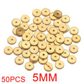Daisy Spacer Beads Gold Plated Over Stainless Steel For Jewelry Making 50 Pieces