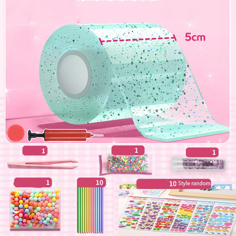 Nano Glue DIY Blow Bubble Nano Tape Nano Glue Double Sided Tape Nano Tape Sticky Ball Tape DIY Crafts Tape Toys Kids