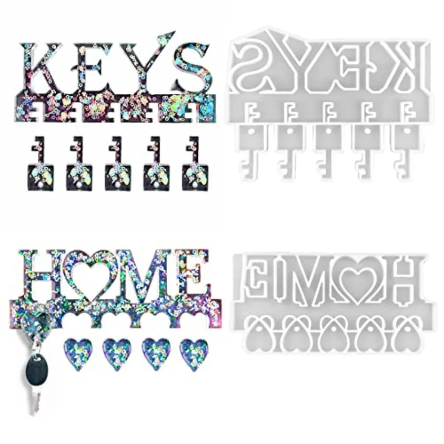 Key Holders Resin Molds Wall Decor  2Pcs