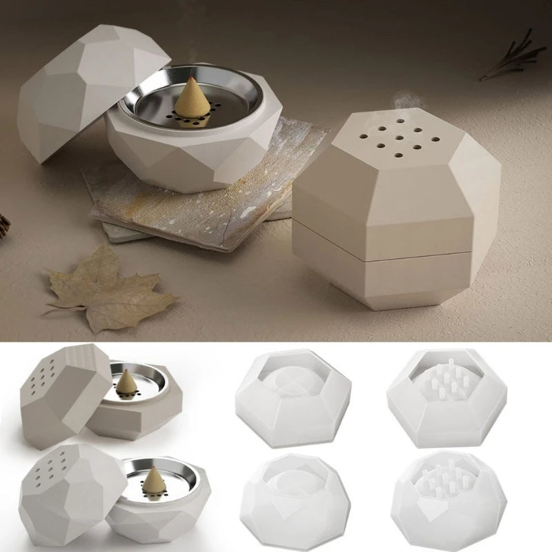 Resin Container For Incenses Burner Tea Lights & Aromatherapy