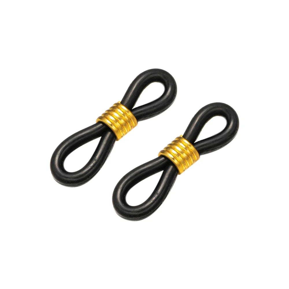 Eyeglass Chain End Adjustable Spring Rubber End Connector for Eye Glasses Sunglasses Cord Holder 50Pcs