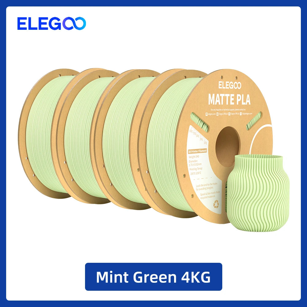 Matte Filament PLA 1KG for FDM 3D Printer PLA ELEGOO Dimensional Accuracy +/- 0.02mm