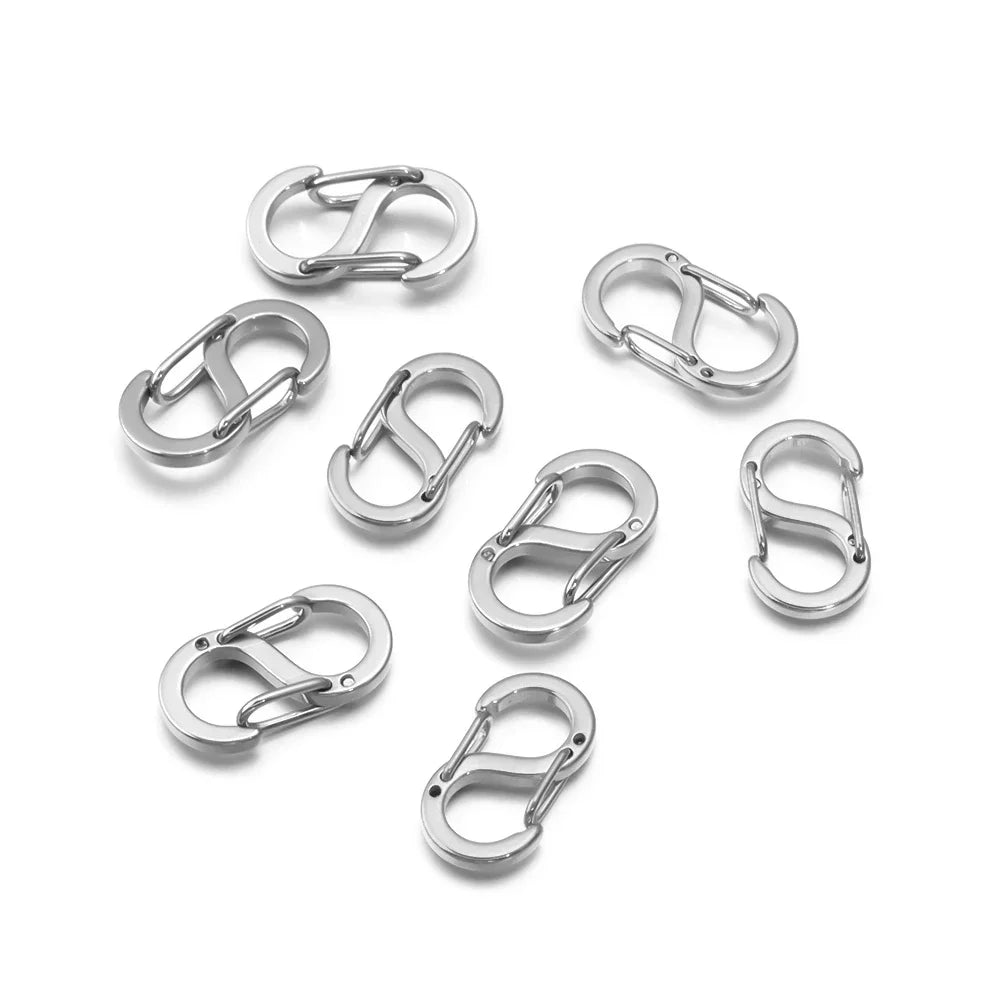 2-5pcs Gold Plated  Stainless Steel S Clasp  Connectors Necklace for  Jewelry Making