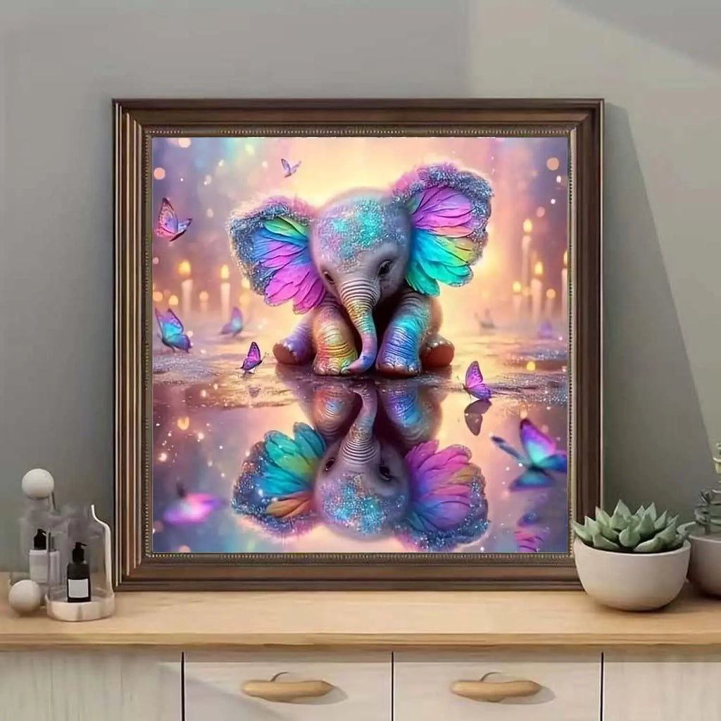 5D Diamond Painting Kit for Adults,  Elephant Full Drill Art, Home Wall Decor 14x14 Inch