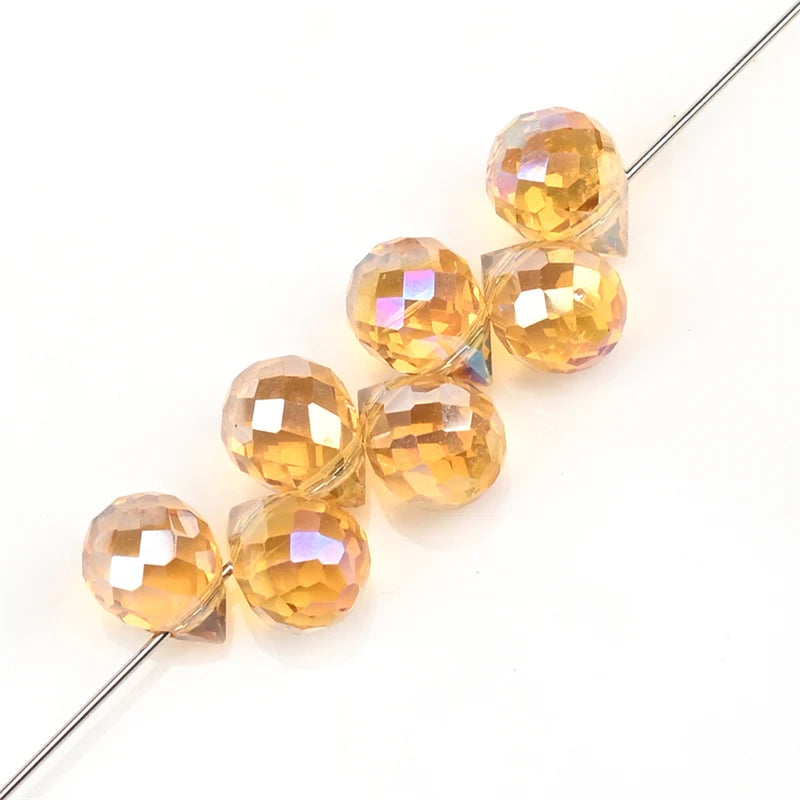 Beautiful Colors Czech Crystal Waterdrop Beads Faceted  for Jewelry Making 10x8mm 20 Pieces