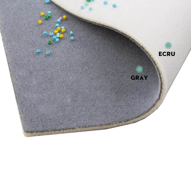 Bead Mats Pack of 2 Gray & Beige Non Skid