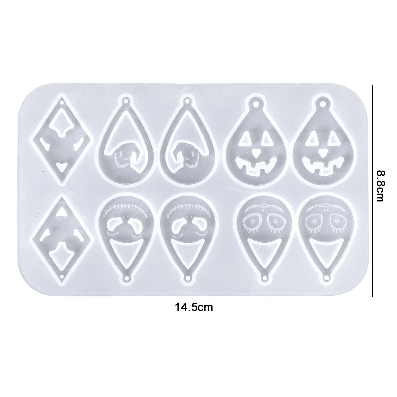 Resin Silicone Mold Jewelry Making UV Epoxy  Earring Pendants
