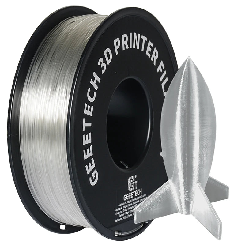 Geeetech 3d printer Filament PLA PETG Plastic 1kg 1.75mm,Tangle-Free,  wire materials, black, white, vacuum packaging