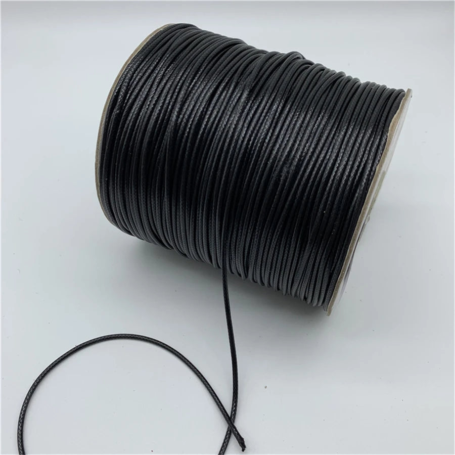 Black Waxed Cord Necklace Bracelet