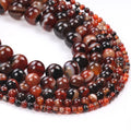Natural Dream Stripe Agate Stone Round Beads for Jewelry Making  Bracelets Necklace Earrings  15" 4mm-12mm