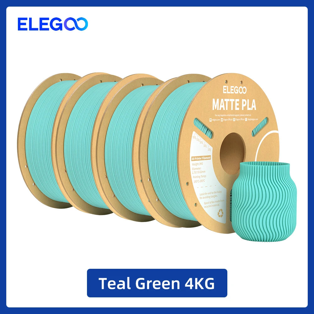 Matte Filament PLA 1KG for FDM 3D Printer PLA ELEGOO Dimensional Accuracy +/- 0.02mm