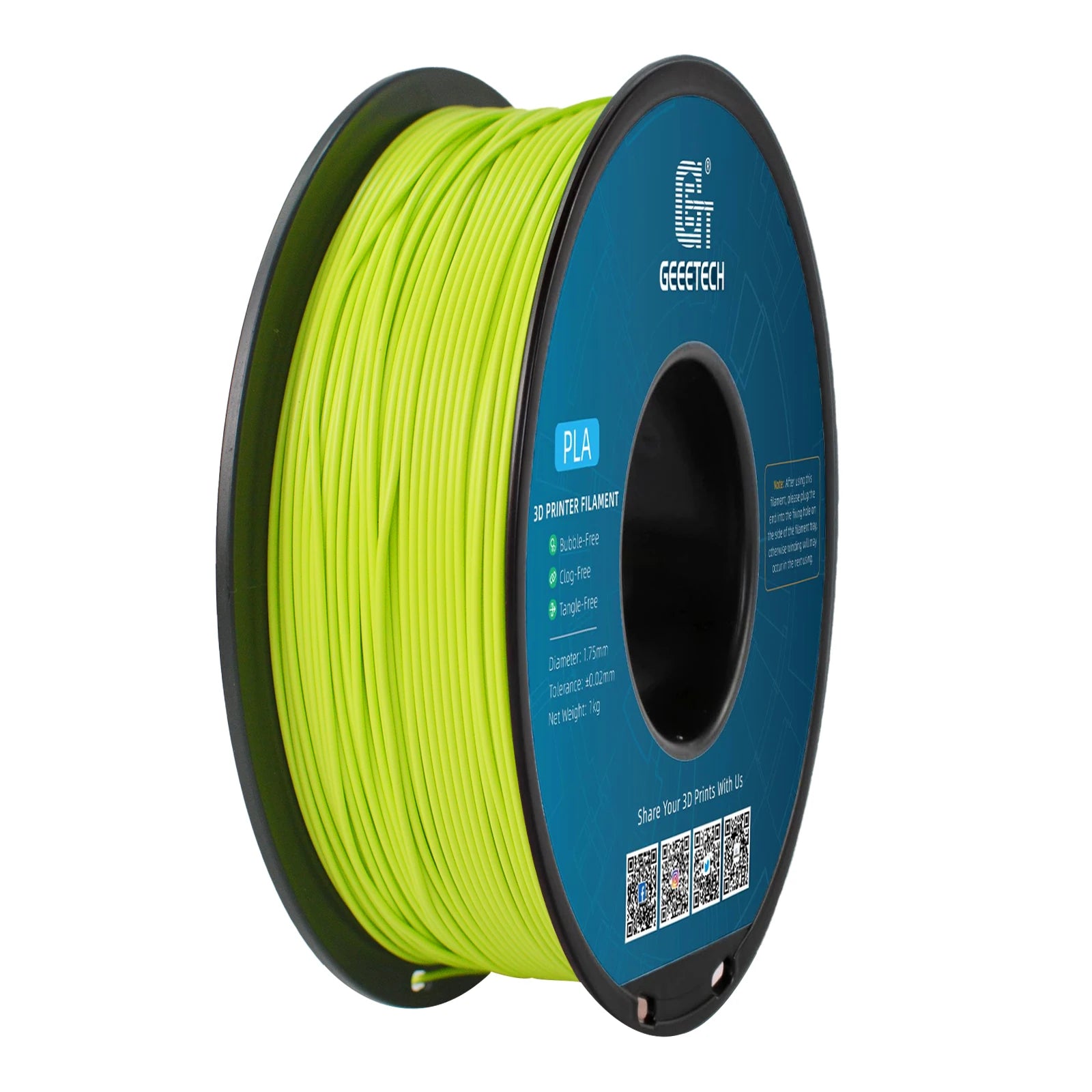 Geeetech 3d printer Filament PLA PETG Plastic 1kg 1.75mm,Tangle-Free,  wire materials, black, white, vacuum packaging