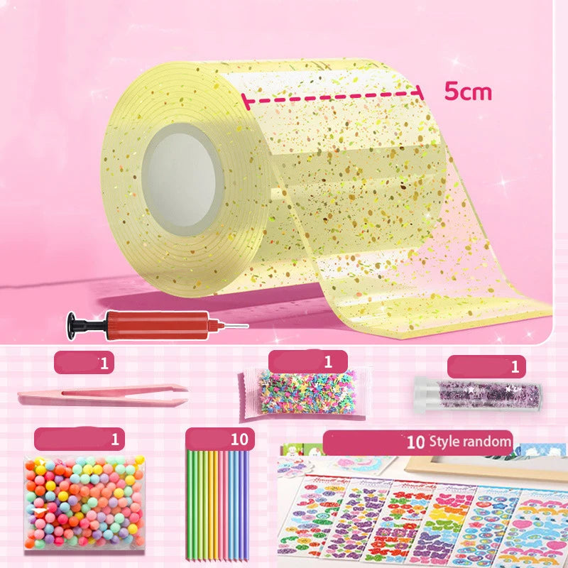 Nano Glue DIY Blow Bubble Nano Tape Nano Glue Double Sided Tape Nano Tape Sticky Ball Tape DIY Crafts Tape Toys Kids