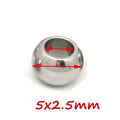 Stainless Steel  European Ball Metal Big Hole Spacer Beads for Jewelry Making Bracelets Necklaces  2 mm-12 mm  100pcs