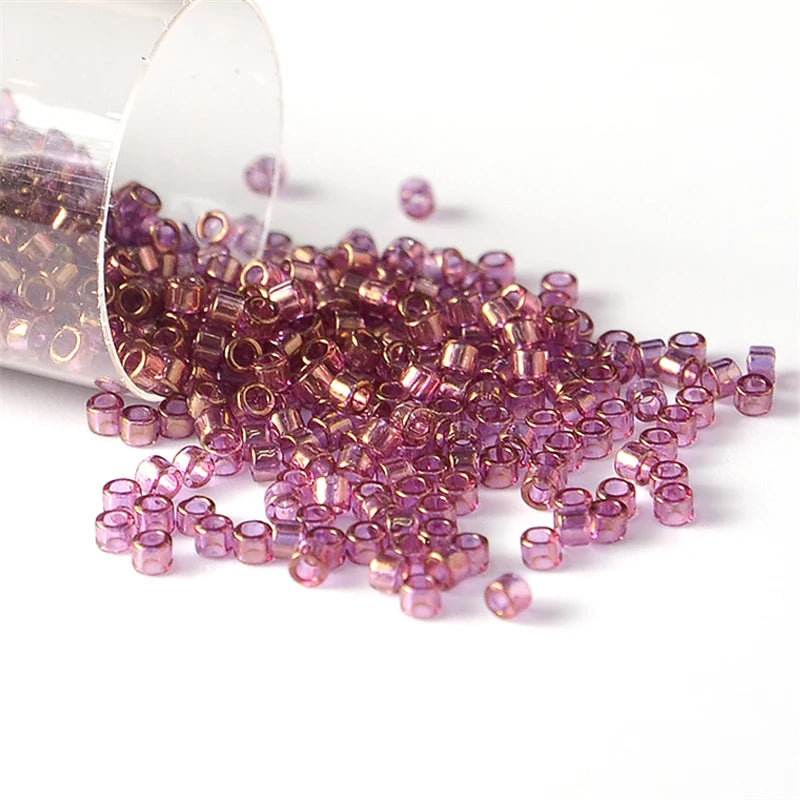 Japan Miyuki Delica Beads 11/0 Transparent Luster Color 1.6mm Glass Seed Beads for Beadwork Bead Weaving Jewelry Making 10g 2000pcs
