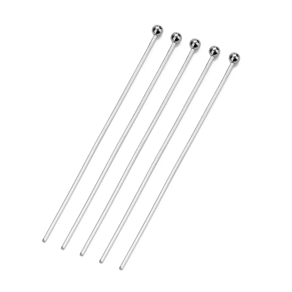 Stainless Steel Flat Head Pin, Eye Pin, Round Ball Pin 15 20 25 30 35 40 45 50mm  Finding for DIY Jewelry Making 100pcs