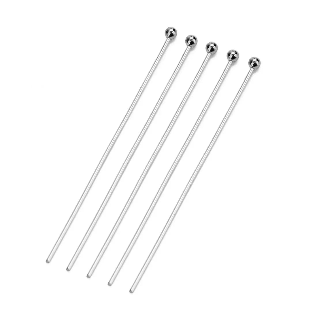 Stainless Steel Flat Head Pin, Eye Pin, Round Ball Pin 15 20 25 30 35 40 45 50mm  Finding for DIY Jewelry Making 100pcs