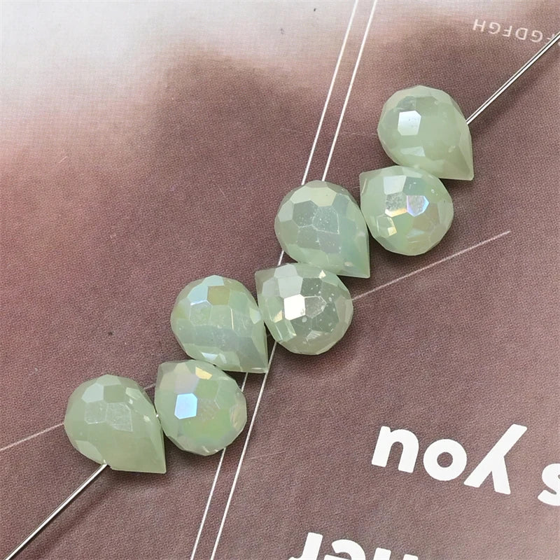 Beautiful Colors Czech Crystal Waterdrop Beads Faceted  for Jewelry Making 10x8mm 20 Pieces